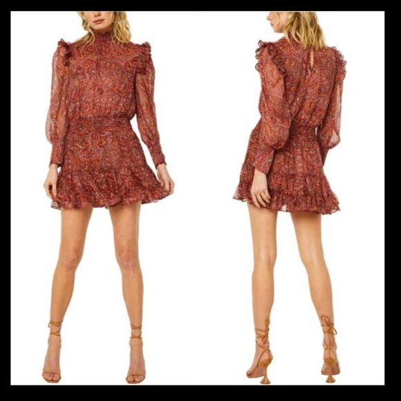 Misa Los Angeles Gianna Smocked Paisley Dress NWT - Picture 2 of 9